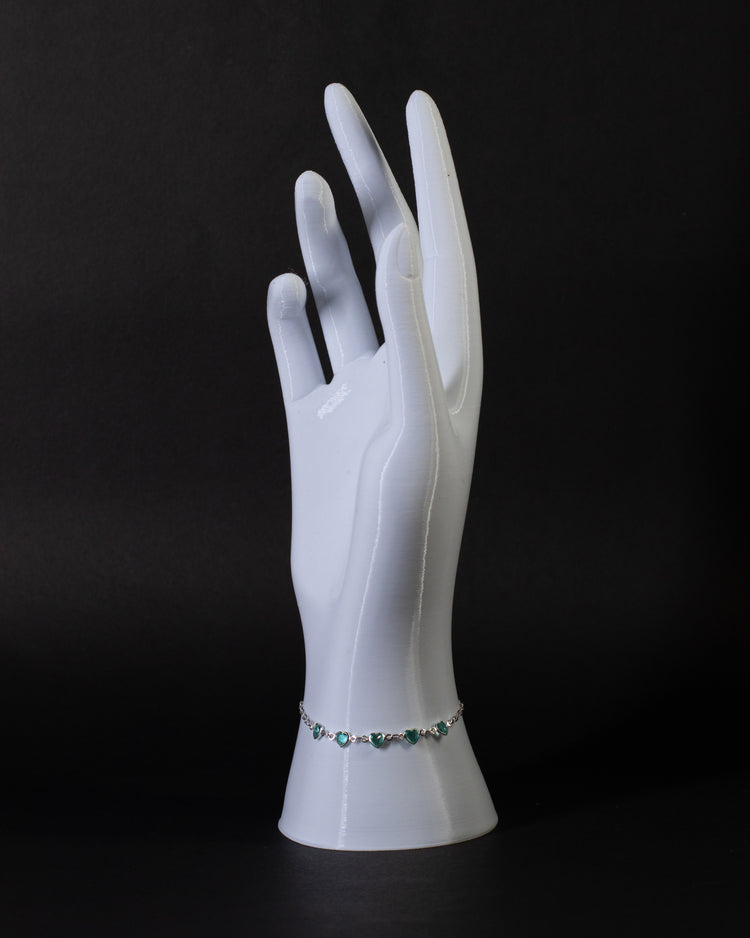 Pulseira Riviera Corações Verdes